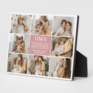 Plaque Photo Lettre Oma personnalisée