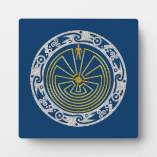 Plaque Photo L'homme dans le Maze - Ornement or argent