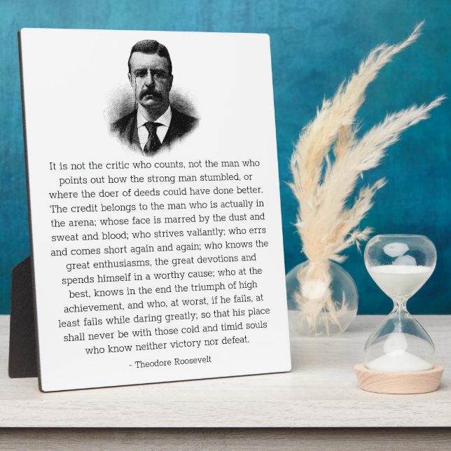 Plaque Photo L'homme de Roosevelt dans l'arène (Côté)