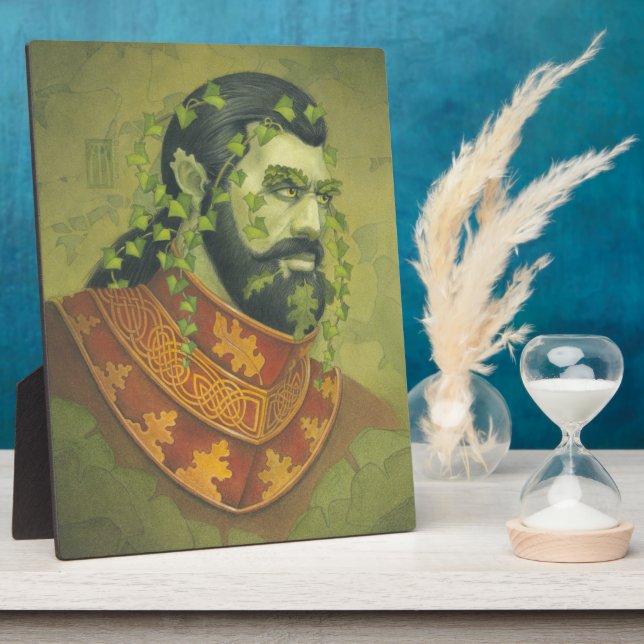 Plaque Photo L'homme vert comme chevalier vert (Côté)