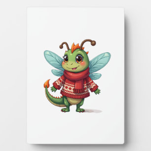 Plaque Photo Libellule de Noël Cozy