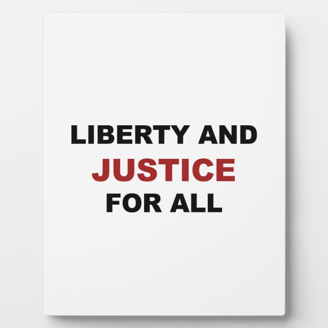 Plaque Photo Liberté et JUSTICE pour tous (Devant)