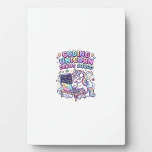 Plaque Photo Licorne Coding Licorne Debug Squad Marché Charmeur