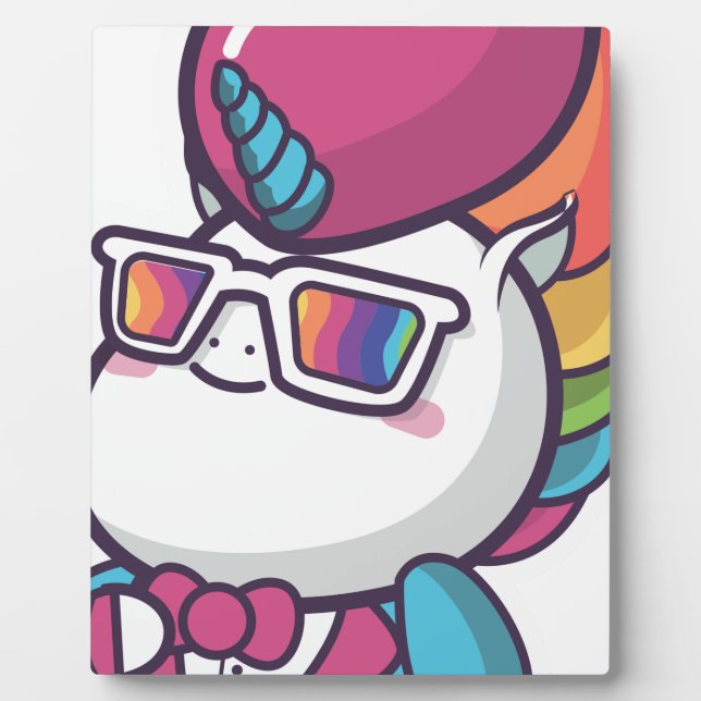 Plaque Photo licorne cool (Devant)