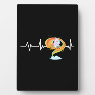 Plaque Photo Licorne de pizza Battement de coeur Licorne Cadeau