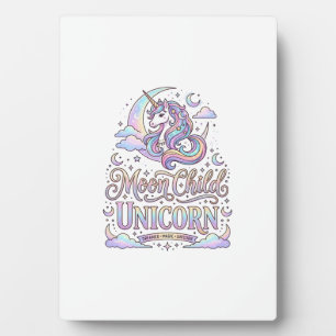 Plaque Photo Licorne Enfant de la Lune Licorne Conception Origi