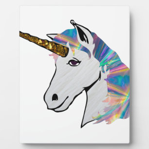 Plaque Photo licorne holographique