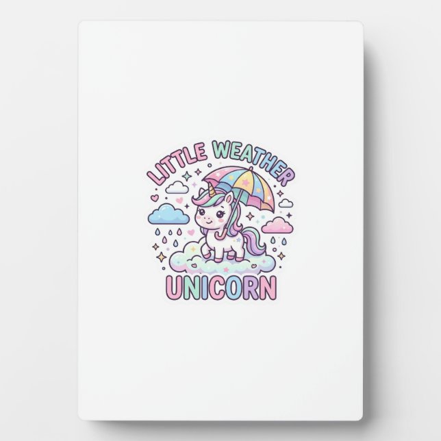 Plaque Photo Licorne Petite Licorne Météo Conception Graphique  (Devant)