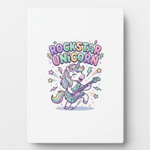 Plaque Photo Licorne Rockstar Licorne Charmant Vêtements Graphi