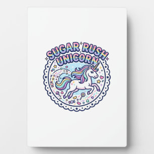 Plaque Photo Licorne Sugar Rush Licorne Drôle Cadeau Mignon Des