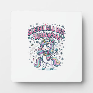Plaque Photo Licorne Traîneau Toute La Journée Licorne Charmer