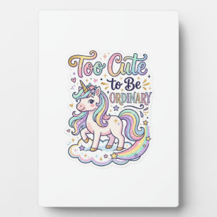 Plaque Photo Licorne Trop Mignonne pour être Ordinaire Vecteur