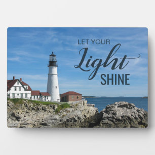 Plaque Photo Lighthouse Inspirational Quote
