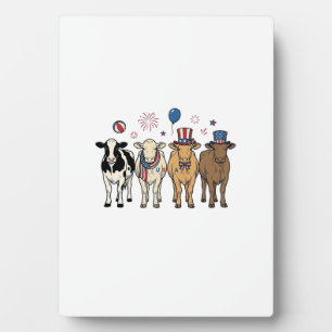 Plaque Photo Ligne de vaches patriotiques Conception de chemise