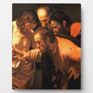 Plaque Photo L'Incrédulité De Saint Thomas Par Caravaggio