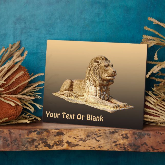 Plaque Photo Lion de pierre (Côté)