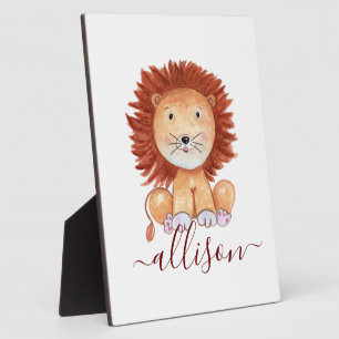 Plaque Photo Lion dessiné à la main personnalisé pour enfants 