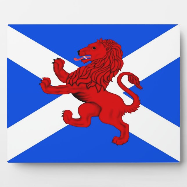 Plaque Photo Lion rampant / Drapeau de l'Écosse (Devant)