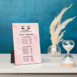 Plaque Photo LISTE DE SERVICES DE SALON D'EYELASH À L'Aquarelle<br><div class="desc">Eyelash Extensions liste de prix une façon parfaite de montrer vos services et les prix. Comprend quatre en-têtes personnalisables et des champs de texte de corps, ainsi que de l'espace pour vos coordonnées professionnelles en bas. Pour ajuster la mise en page, entrez votre texte, puis utilisez la fonction Personnaliser pour...</div>