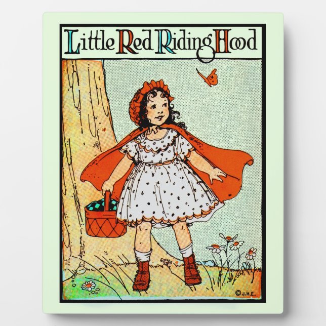 Plaque Photo Little Red Riding Hood Vintage Cute (Devant)