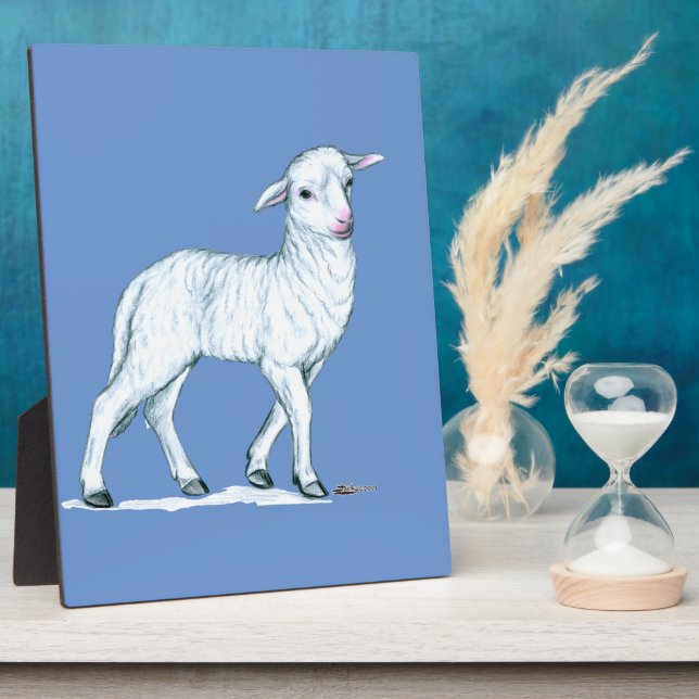 Plaque Photo Little White Lamb (Côté)