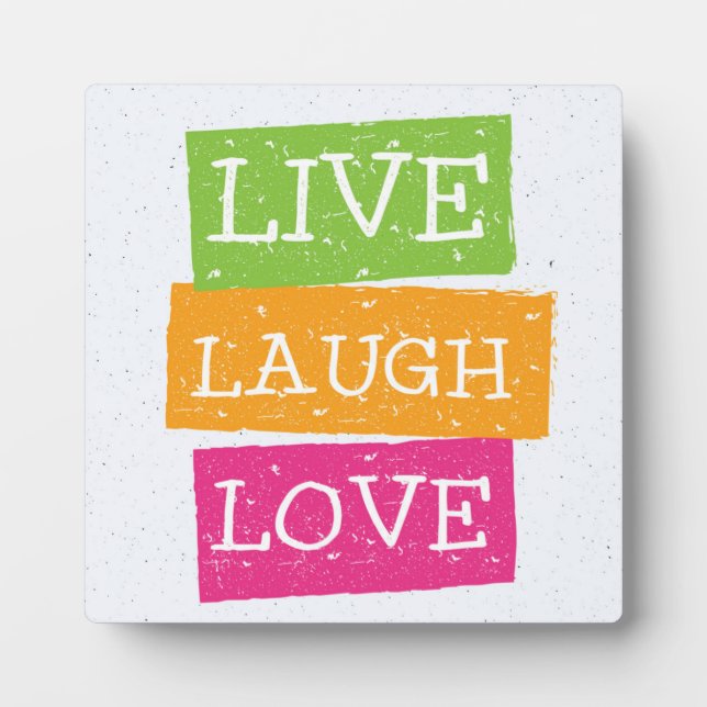 Plaque Photo Live Laugh Love 2 (Devant)