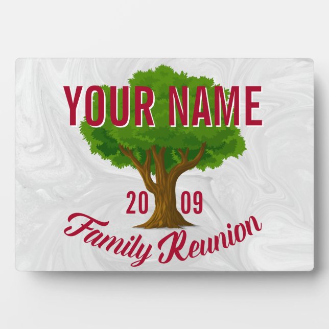 Plaque Photo Lively Tree Personalized Family Reunion (Devant)