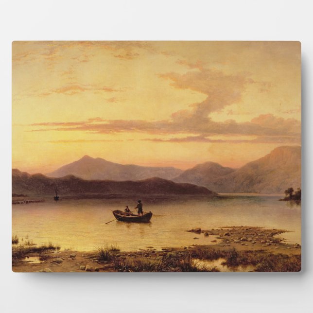 Plaque Photo Loch Etive, de Bonawe - Soirée, 1875 (huile sur ca (Devant)