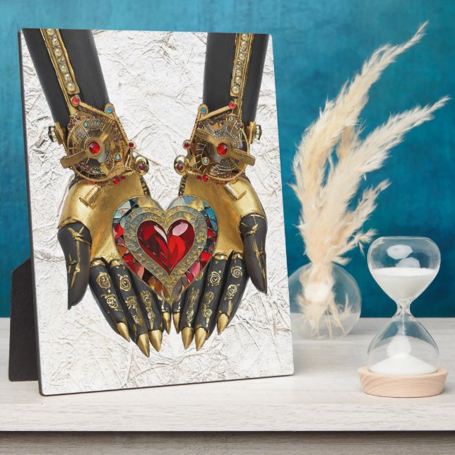 Plaque Photo L'offre - Coeur dans les mains (Côté)