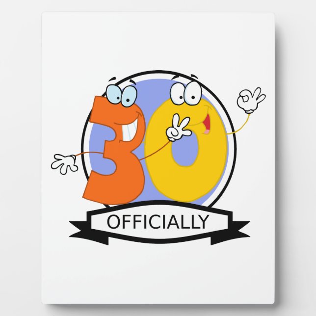 Plaque Photo Logo d'anniversaire officiel 30 (Devant)