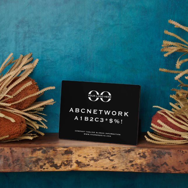 Plaque Photo Logo de l'entreprise Guest Wifi Mot de passe Conne (Côté)