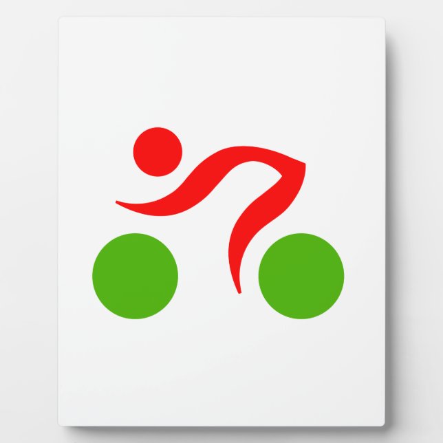 Plaque Photo Logo du cool cycliste (Devant)