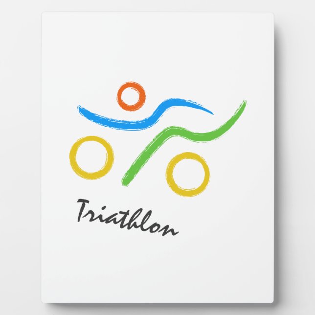 Plaque Photo Logo du triathlon (Devant)