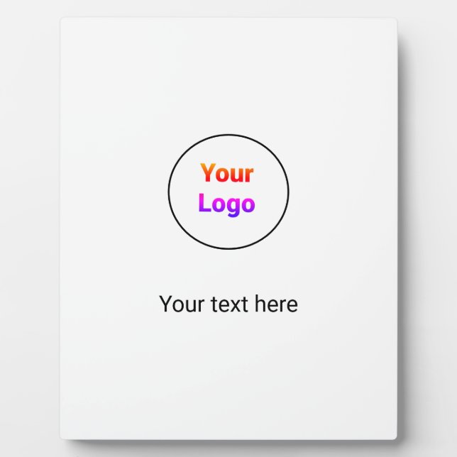 Plaque Photo Logo personnalisé simple et élégant ici société (Devant)