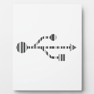 Plaque Photo LOGO USB CODE BARRE Ordinateur modèle de code-barr