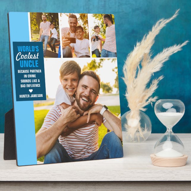 Plaque Photo L'oncle le plus froid du monde | Collage photo mod (Côté)