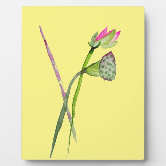 Plaque Photo Lotus rose Fleur Zen Art bouddhiste (Devant)