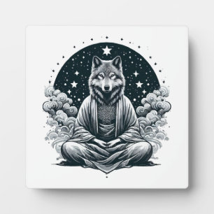 Plaque Photo Loup averti