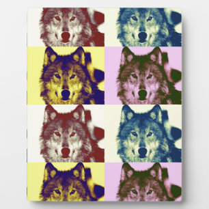 Plaque Photo Loup d'art pop