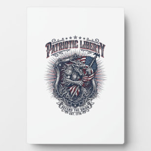 Plaque Photo Loup-garou patriotique Patriote Horreur Monstre Pa