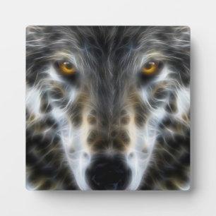 Plaque Photo Loup graphique inspirant Portrait