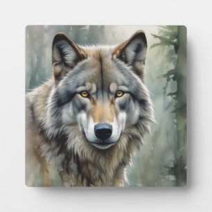 Plaque Photo Loup solitaire Motivation Art Inspirationnel