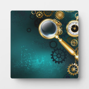 Plaque Photo Loupe en style Steampunk
