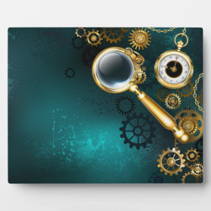 Plaque Photo Loupe en style Steampunk