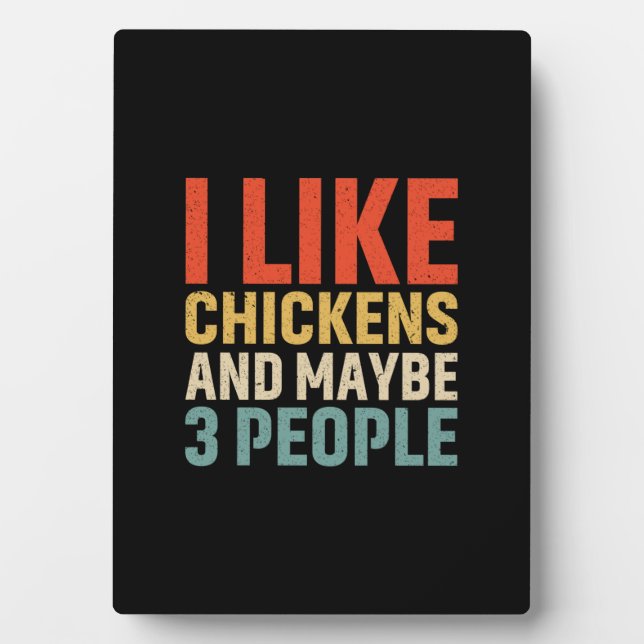 Plaque Photo Louvain de poulet | J'Aime Les Poulets (Devant)