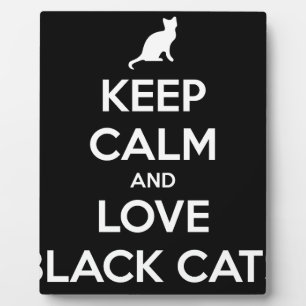 Plaque Photo Love Black Cats