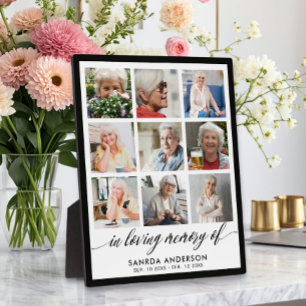 Plaque Photo Love Memory Modern Memorial Photo Collage