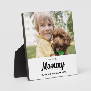 Plaque Photo Love You Mommy Photo Famille Keepsaké moderne