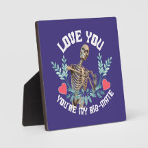Love You, You are My Rib Mate Skeleton Valentine