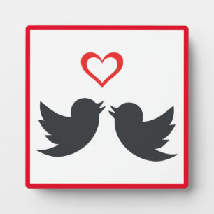 PLAQUE PHOTO LOVEBIRDS